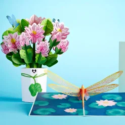 Lovepop Pop-Up Bouquets|Card & Gift Bundles|Lotus & Dragonfly Bundle