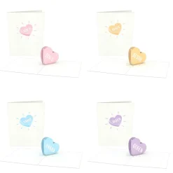 Lovepop Notecards|Valentine'S Day 2/14|Love Hearts Notecards (Assorted 4-Pack)
