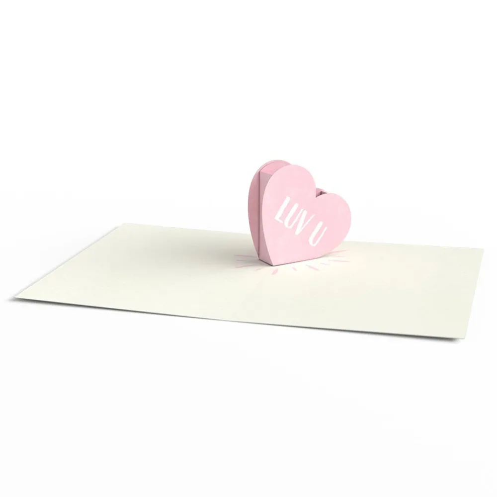 Lovepop Notecards|Valentine'S Day 2/14|Love Hearts Notecards (Assorted 4-Pack)