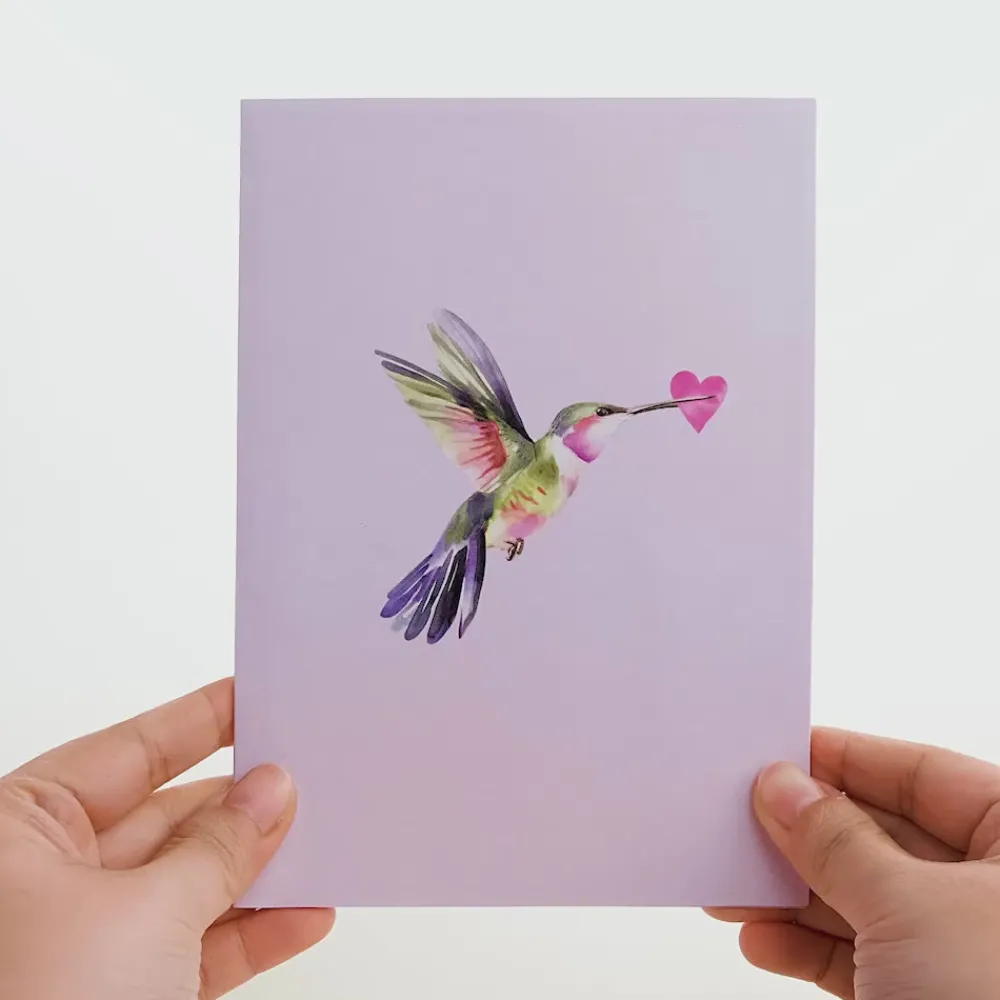 Lovepop Greeting Cards|Valentine'S Day 2/14|Love in Bloom Hummingbird Pop-Up Card