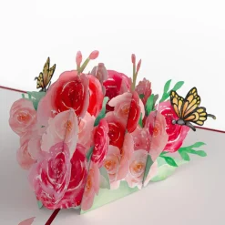 Lovepop Greeting Cards|Valentine'S Day 2/14|Love Rose & Butterflies Pop-Up Card