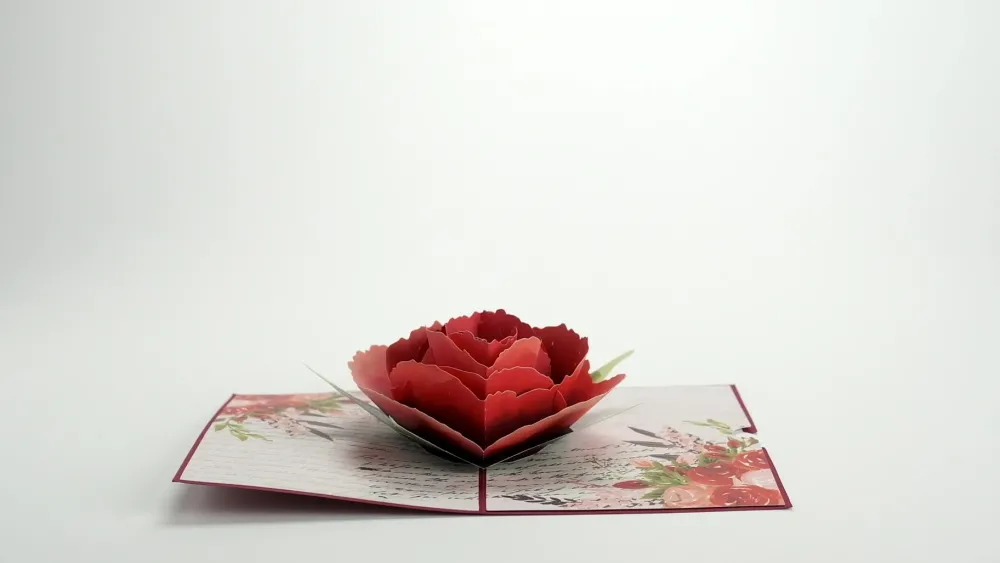 Lovepop Greeting Cards|Anniversary|Love Rose Bloom Pop-Up Card