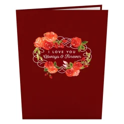 Lovepop Greeting Cards|Anniversary|Love Rose Bloom Pop-Up Card