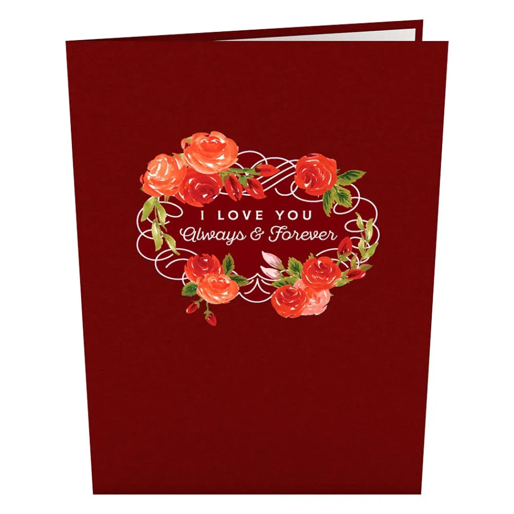 Lovepop Greeting Cards|Anniversary|Love Rose Bloom Pop-Up Card