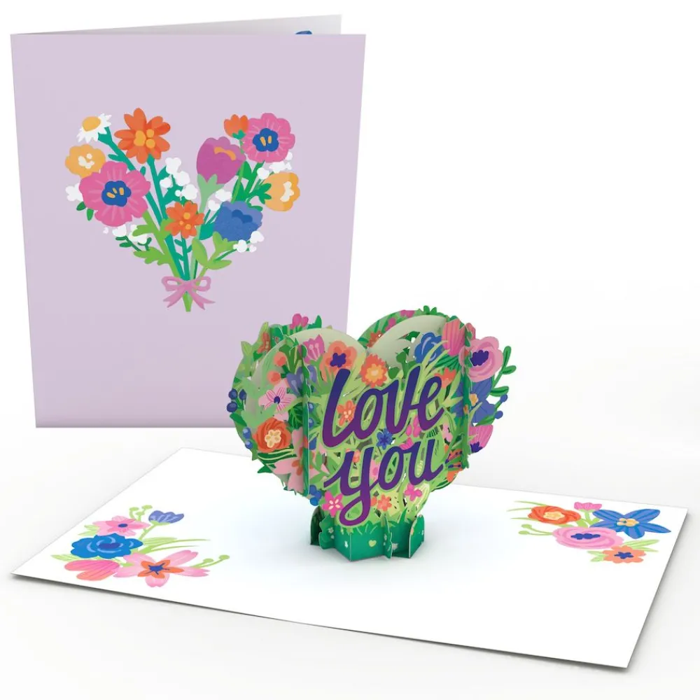 Lovepop Just Because|Valentine'S Day 2/14|Love You Flower Heart: Paperpop® Card