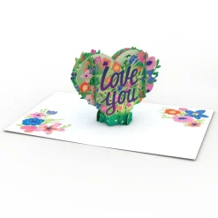 Lovepop Just Because|Valentine'S Day 2/14|Love You Flower Heart: Paperpop® Card