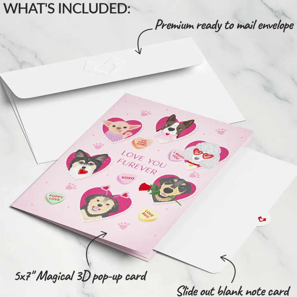 Lovepop Greeting Cards|Valentine'S Day 2/14|Love You Furever Dog Kisses Pop-Up Card
