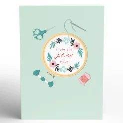 Lovepop Greeting Cards|Valentine'S Day 2/14|Love You Sew Much Pop-Up Card