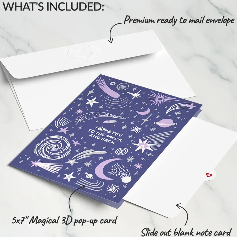 Lovepop Valentine'S Day 2/14|Love You to the Moon and Back Light-Up Pop-Up Card