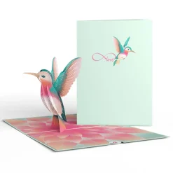 Lovepop Greeting Cards|Anniversary|Lovely Hummingbird Pop-Up Card