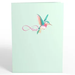 Lovepop Greeting Cards|Anniversary|Lovely Hummingbird Pop-Up Card