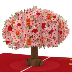 Lovepop Greeting Cards|Lunar New Year 1/29|Lunar New Year Cherry Blossom Pop-Up Card
