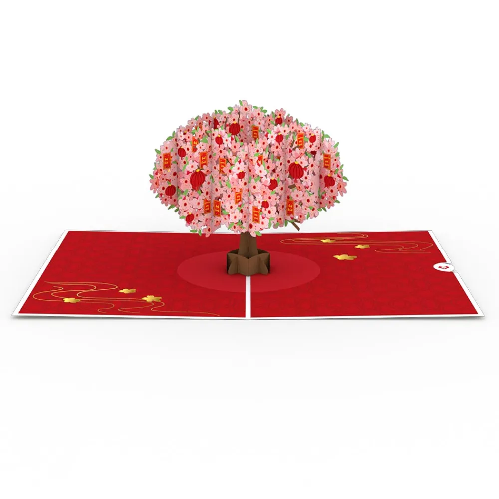 Lovepop Greeting Cards|Lunar New Year 1/29|Lunar New Year Cherry Blossom Pop-Up Card