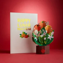 Lovepop Pop-Up Bouquets|Lunar New Year 1/29|Lunar New Year Tangerine Tree Card with Mini Bouquet