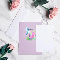 Lovepop Greeting Cards|Get Well|Lupine Hummingbird Pop-Up Card