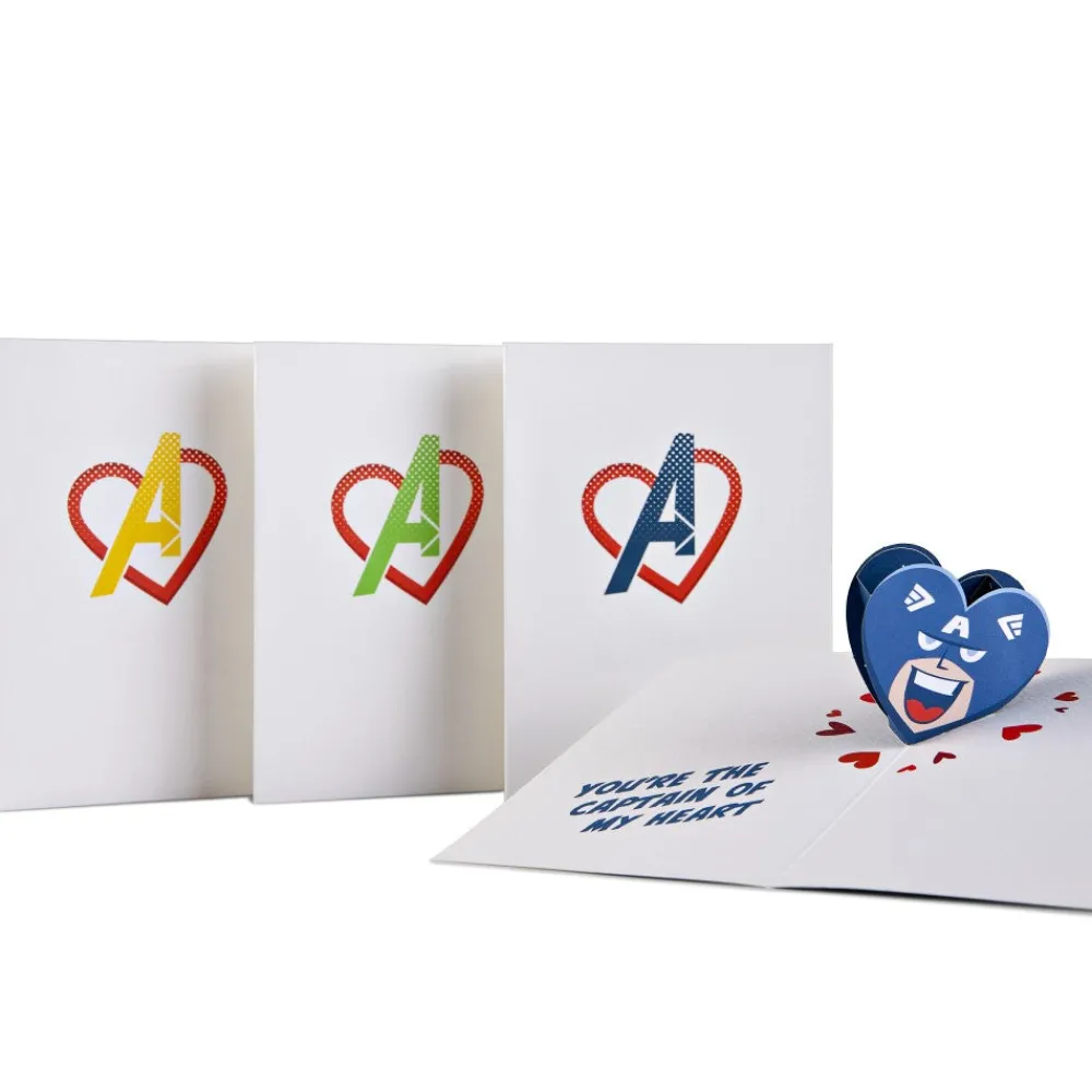 Lovepop Notecards|Valentine'S Day 2/14|Marvel Avengers Valentine Notecards (Assorted 4 Pack)