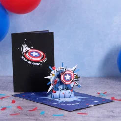 Lovepop Greeting Cards|Birthday|Marvel's Avengers Captain America Birthday Pop-Up Card