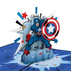 Lovepop Greeting Cards|Birthday|Marvel's Avengers Captain America Birthday Pop-Up Card