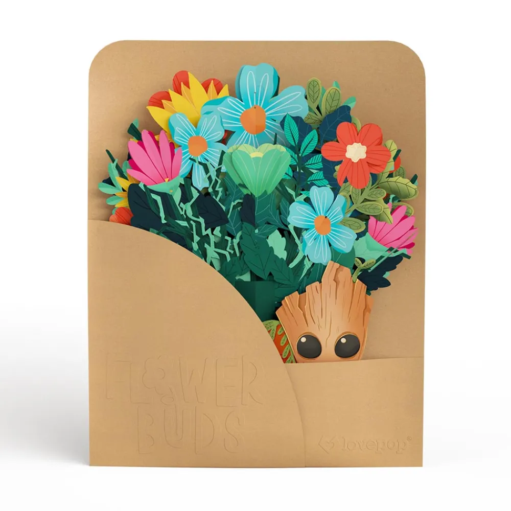 Lovepop Pop-Up Bouquets|Flower Buds|Marvel's Guardians of the Galaxy Groot Flower Buds Bouquet