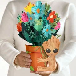 Lovepop Pop-Up Bouquets|Card & Gift Bundles|Marvel's Guardians of the Galaxy Groot Birthday Pop-Up Card & Flower Buds Bouquet Bundle