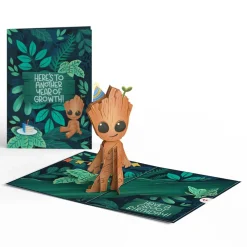 Lovepop Pop-Up Bouquets|Card & Gift Bundles|Marvel's Guardians of the Galaxy Groot Birthday Pop-Up Card & Flower Buds Bouquet Bundle