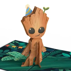 Lovepop Pop-Up Bouquets|Card & Gift Bundles|Marvel's Guardians of the Galaxy Groot Birthday Pop-Up Card & Flower Buds Bouquet Bundle