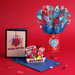 Lovepop Pop-Up Bouquets|Card & Gift Bundles|Marvel's Spider-Man Stuck on You Valentine Bundle