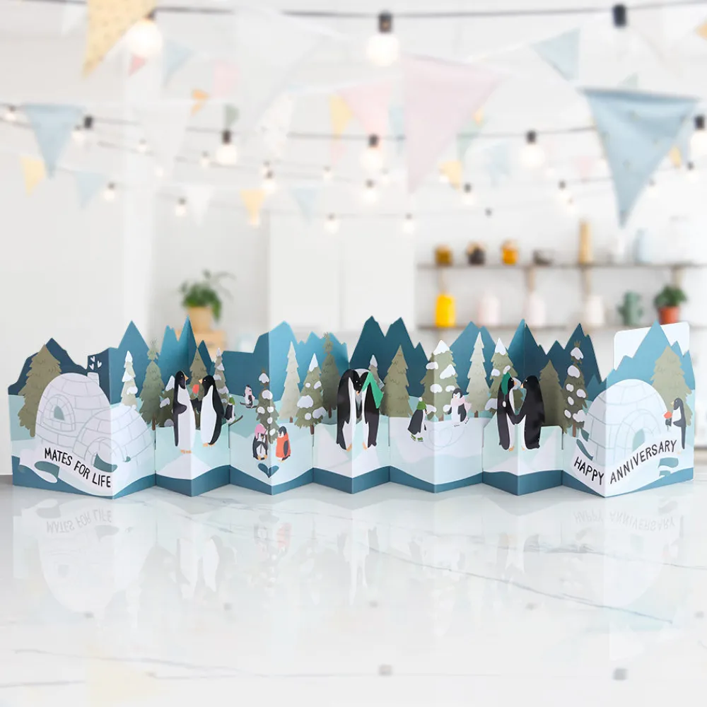 Lovepop Decor|Anniversary|Mates For Life Happy Anniversary Loooooong Card™ (Expands to 2 feet)