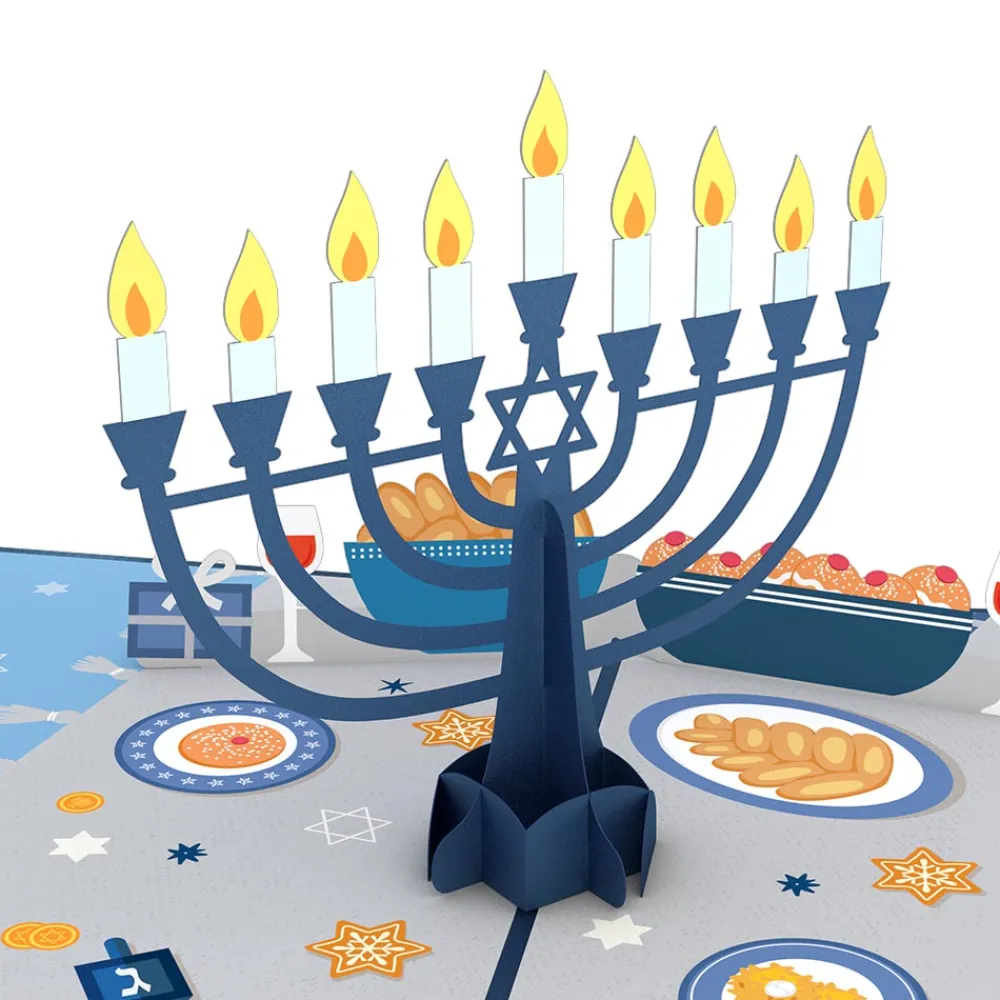 Lovepop Greeting Cards|Hanukkah 12/14|Menorah Lights Pop-Up Card