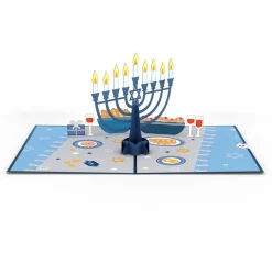 Lovepop Greeting Cards|Hanukkah 12/14|Menorah Lights Pop-Up Card