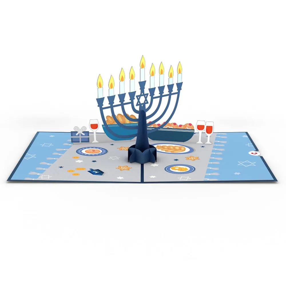Lovepop Greeting Cards|Hanukkah 12/14|Menorah Lights Pop-Up Card