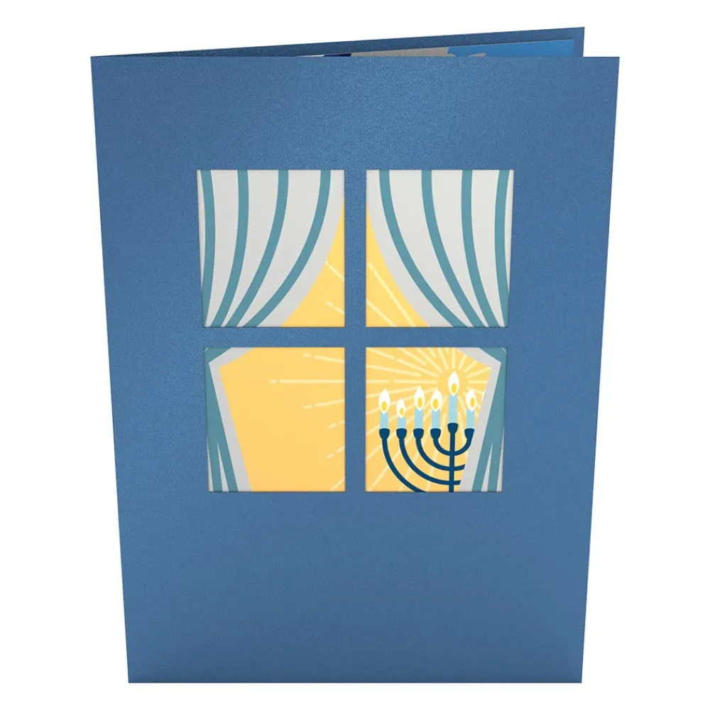 Lovepop Greeting Cards|Hanukkah 12/14|Menorah Lights Pop-Up Card
