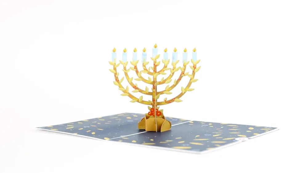 Lovepop Greeting Cards|Hanukkah 12/14|Menorah Pop-Up Card