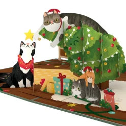 Lovepop Greeting Cards|Christmas 12/25|Meowy Little Christmas Cats Pop-Up Card