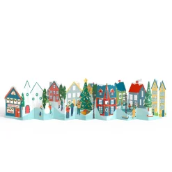 Lovepop Christmas 12/25|Merry Christmas Village Loooooong Card™ (Expands to 2 feet)