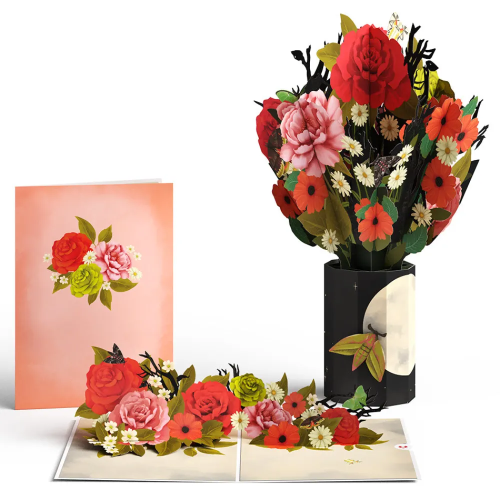 Lovepop Pop-Up Bouquets|Card & Gift Bundles|Midnight Florals Pop-Up Card & Bouquet Bundle