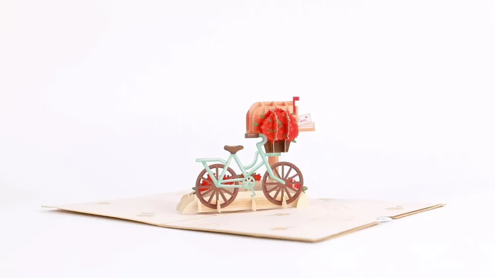 Lovepop Greeting Cards|International Women'S Day 3/8|Mother's Day Bicycle Pop-Up Card