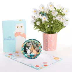 Lovepop Pop-Up Bouquets|Card & Gift Bundles|Mother's Day Cat Mom Pop-Up Card & Bouquet Bundle