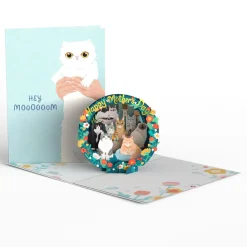 Lovepop Pop-Up Bouquets|Card & Gift Bundles|Mother's Day Cat Mom Pop-Up Card & Bouquet Bundle