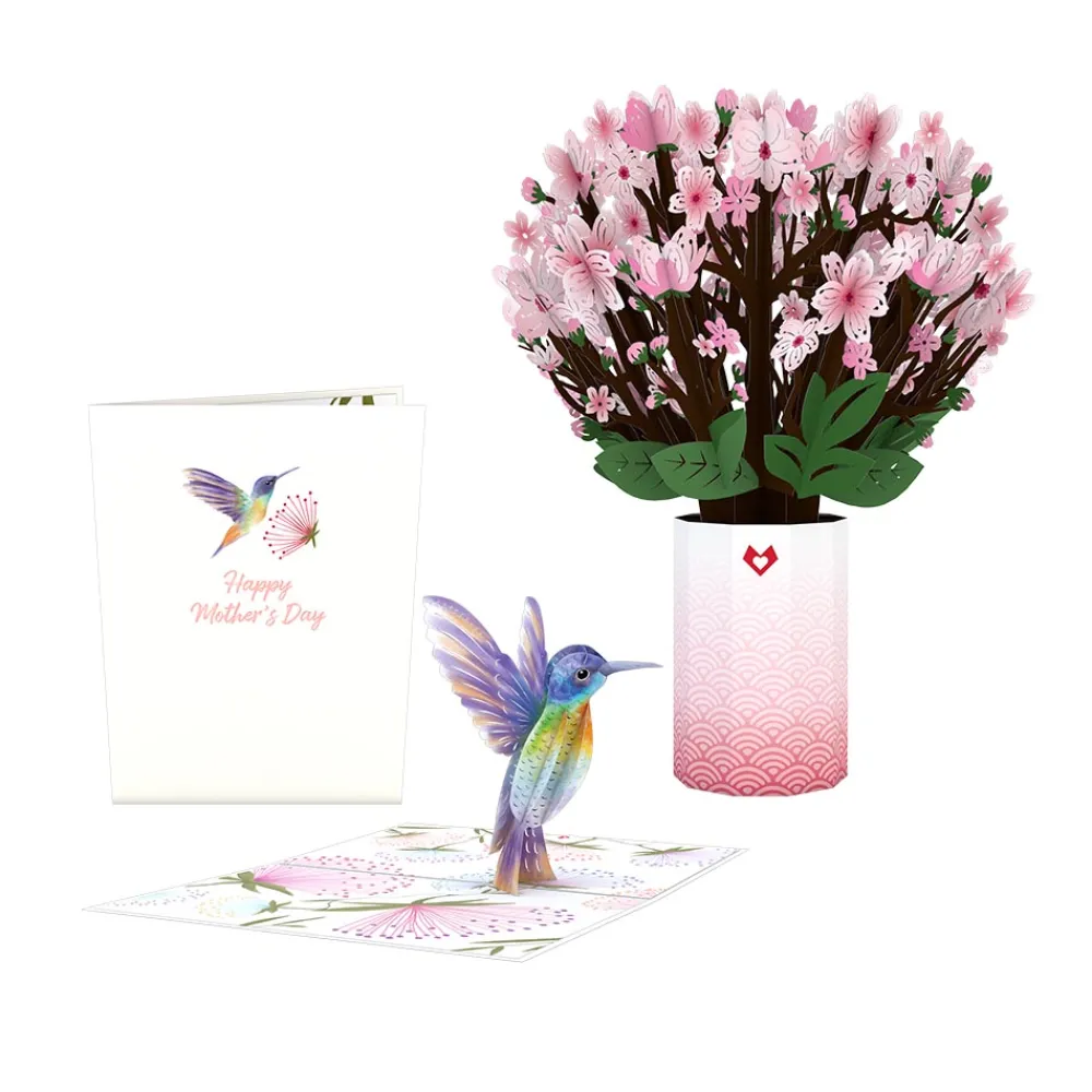 Lovepop Pop-Up Bouquets|Card & Gift Bundles|Mother's Day Hummingbird Bundle