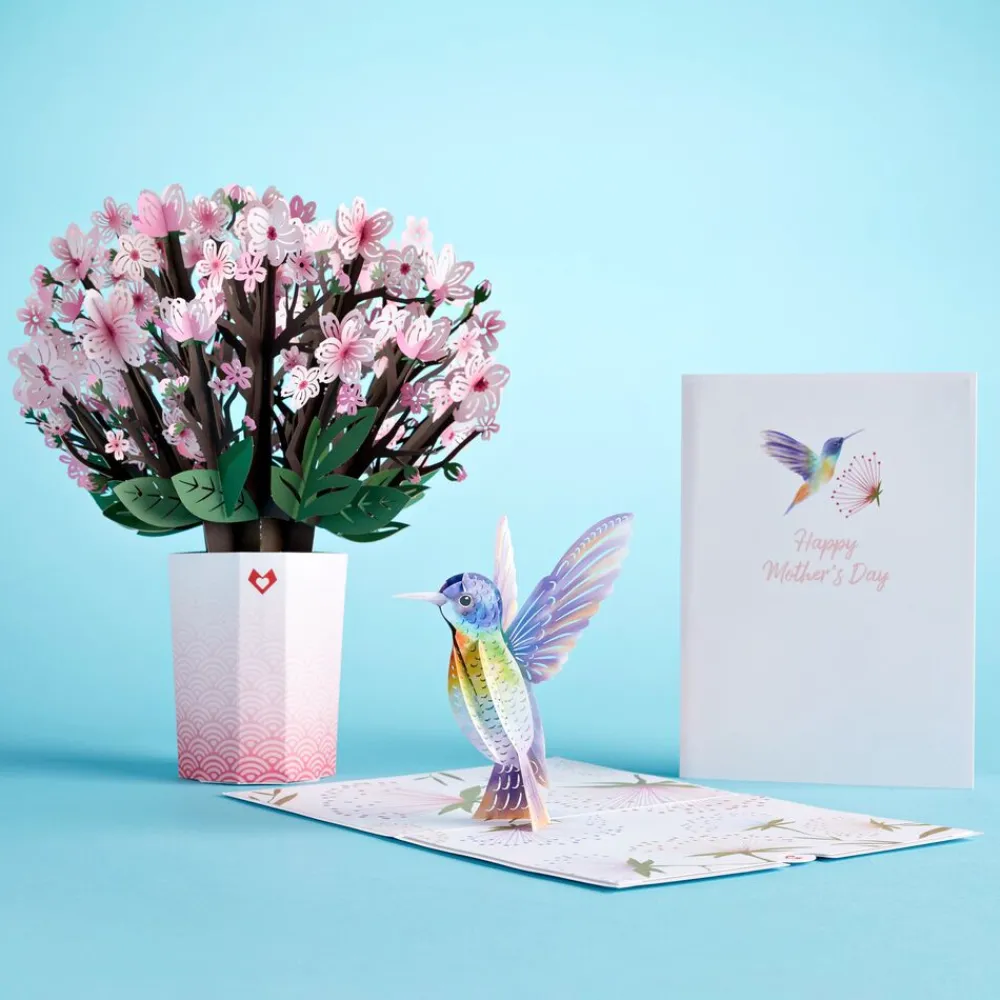 Lovepop Pop-Up Bouquets|Card & Gift Bundles|Mother's Day Hummingbird Bundle
