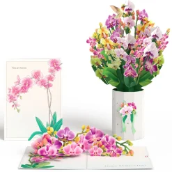 Lovepop Pop-Up Bouquets|Card & Gift Bundles|Mother's Day Orchid Pop-Up Card & Bouquet Bundle