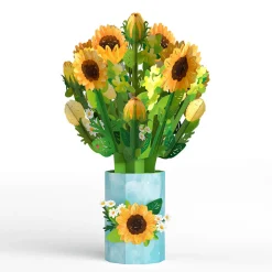 Lovepop Pop-Up Bouquets|Card & Gift Bundles|Mother's Day Sunflower Hummingbird Pop-Up Card & Bouquet Bundle