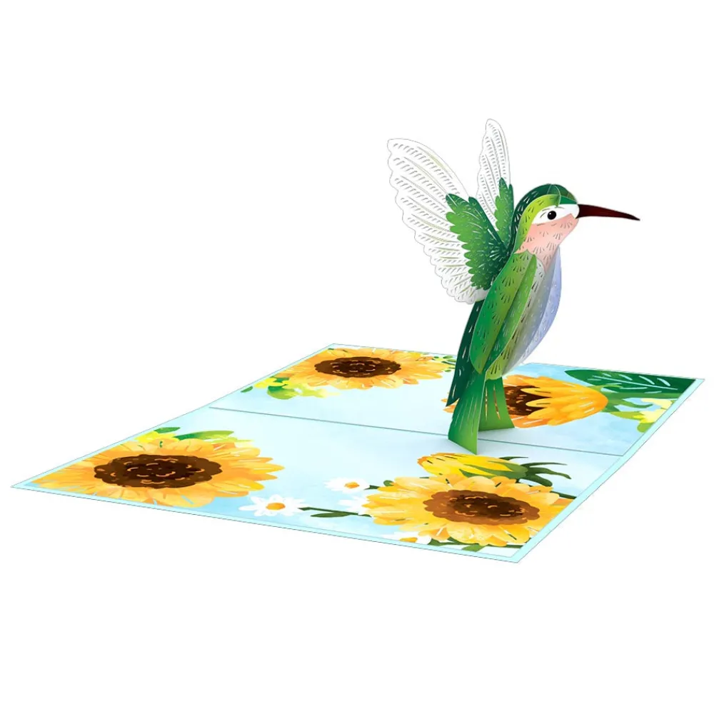 Lovepop Pop-Up Bouquets|Card & Gift Bundles|Mother's Day Sunflower Hummingbird Pop-Up Card & Bouquet Bundle