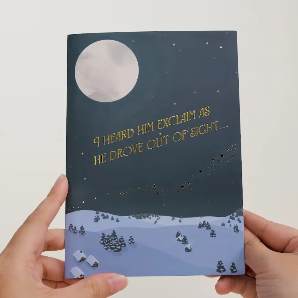 Lovepop Greeting Cards|Christmas 12/25|Night Sky Santa Sleigh Pop-Up Card