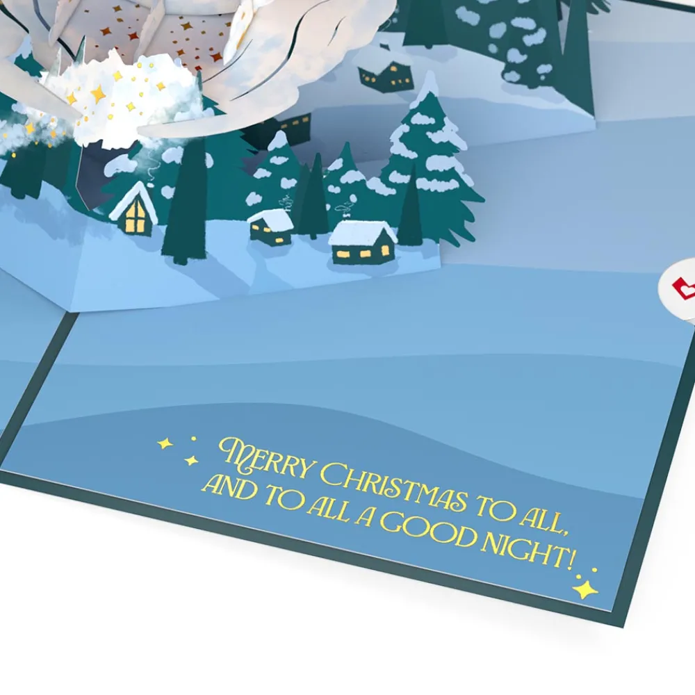 Lovepop Greeting Cards|Christmas 12/25|Night Sky Santa Sleigh Pop-Up Card