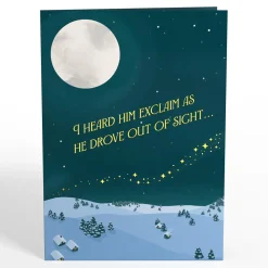 Lovepop Greeting Cards|Christmas 12/25|Night Sky Santa Sleigh Pop-Up Card