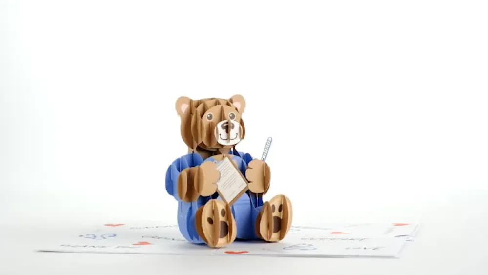 Lovepop Thank You|Nurse Bear Pop-Up Card