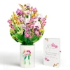 Lovepop Pop-Up Bouquets|Mom|Orchid Birthday Bouquet and Sentiment Set for Mom