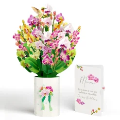 Lovepop Pop-Up Bouquets|Mom|Orchid Birthday Bouquet and Sentiment Set for Mom